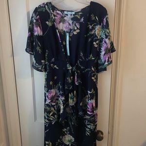 Floral high-low kimono NWT